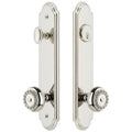 Grandeur Arcpar_Tp_Eset_234 Arc Solid Brass Tall Plate Single Cylinder Keyed Entry Set With Parthenon Knob And 2 3 4 Backset