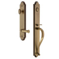 Grandeur Arcsgrgeo_Esetd_Na_Rh Arc Solid Brass Rose Right Handed Dummy Full Plate S Grip Handleset With Georgetown Lever