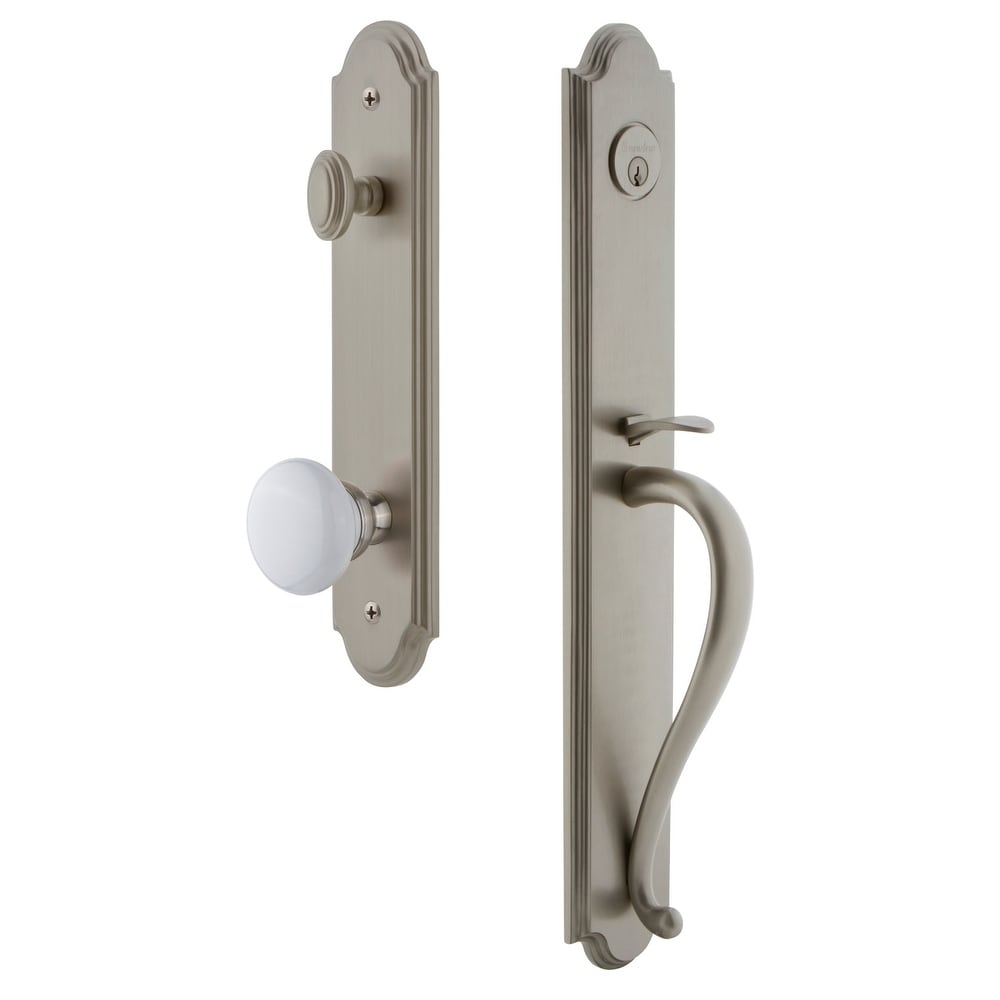 Grandeur Arcsgrhyd_Eset_238 Arc Solid Brass Rose Keyed Entry Single Cylinder Ful