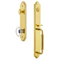 Grandeur Arccgrpro_Esetd_Na Arc Solid Brass Rose Dummy Full Plate C Grip Handleset With Provence Crystal Knob