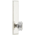 Grandeur Carbcc_Tp_Sd_Na Carre Solid Brass Tall Plate Rose Single Dummy Door Knob With Baguette Clear Crystal Knob