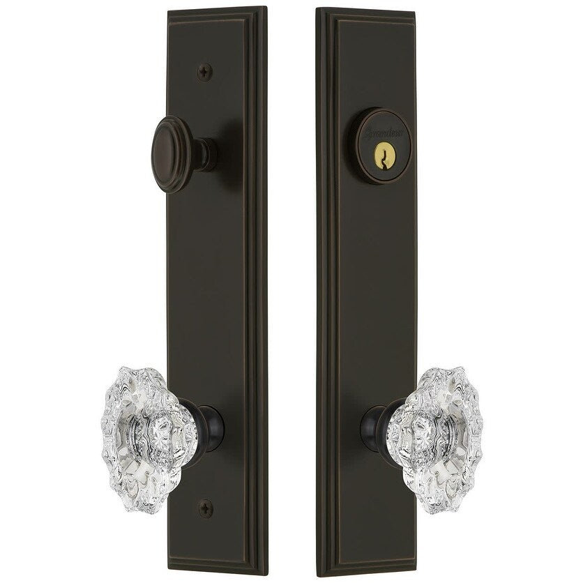 Grandeur Carbia_Tp_Eset_234 Carre Solid Brass Tall Plate Single Cylinder Keyed E