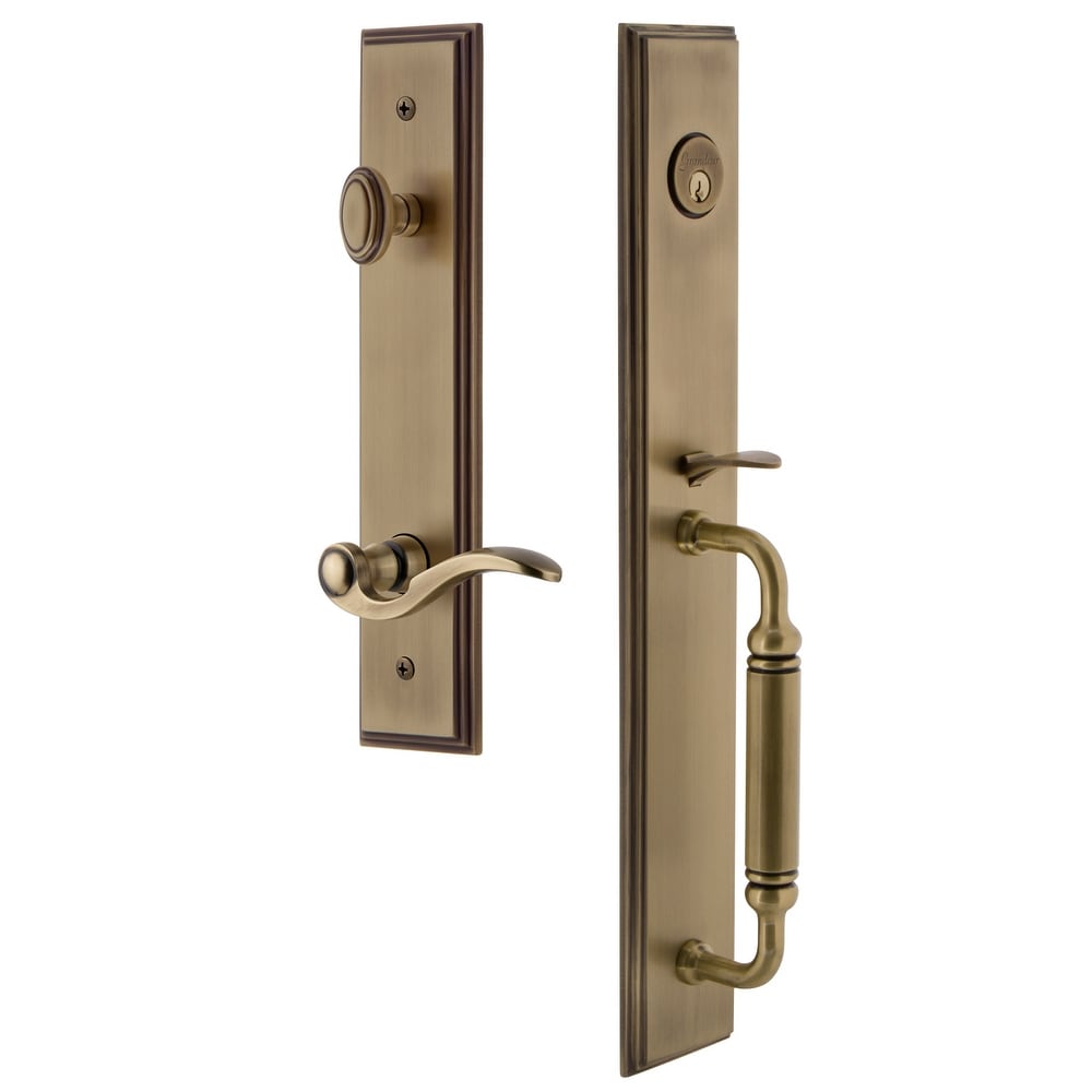 Grandeur Carcgrbel_Eset_234_Rh Carre Solid Brass Rose Right Handed Keyed Entry S