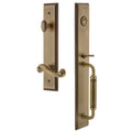 Grandeur Carcgrnew_Eset_234_Lh Carre Solid Brass Rose Left Handed Keyed Entry Si