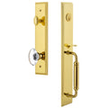 Grandeur Carcgrpro_Esetd_Na Carre Solid Brass Rose Dummy Full Plate C Grip Handleset With Provence Crystal Knob