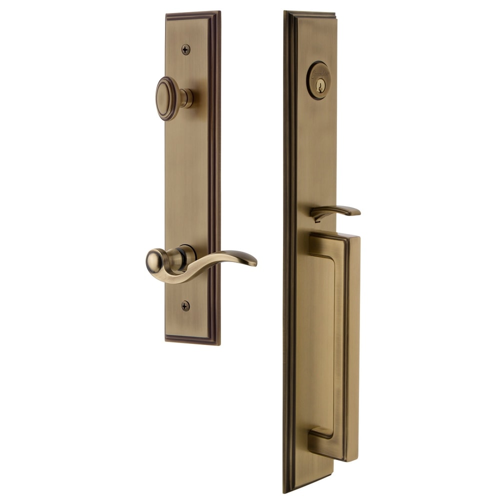 Grandeur Cardgrbel_Eset_238_Rh Carre Solid Brass Rose Right Handed Keyed Entry S