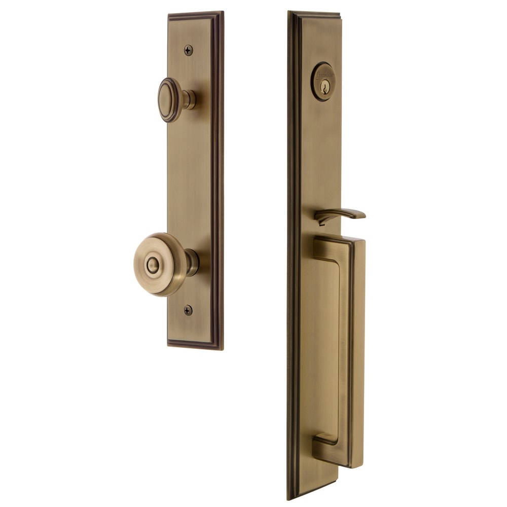 Grandeur Cardgrbou_Eset_234 Carre Solid Brass Rose Keyed Entry Single Cylinder F