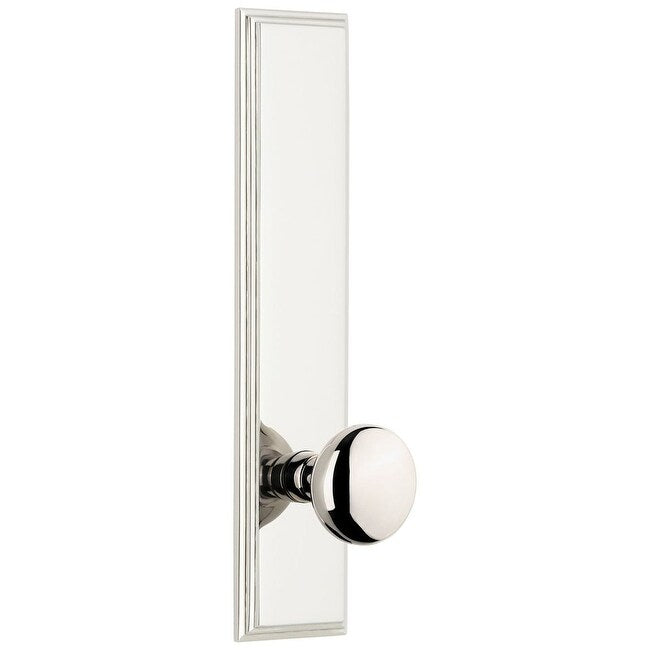 Grandeur Carfav_Tp_Sd_Na Carre Solid Brass Tall Plate Rose Single Dummy Door Knob With Fifth Avenue Knob