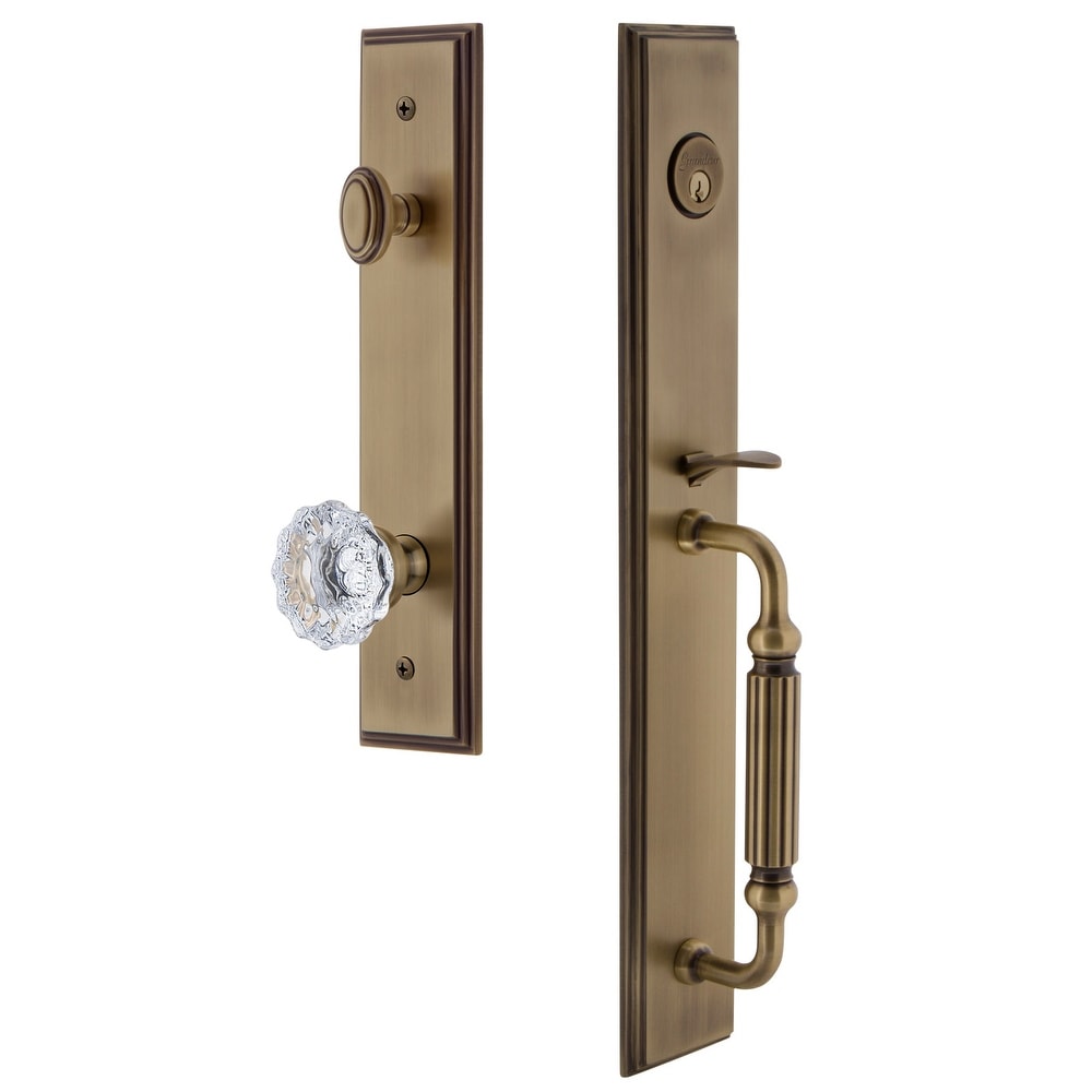 Grandeur Carfgrfon_Eset_238 Carre Solid Brass Rose Keyed Entry Single Cylinder F