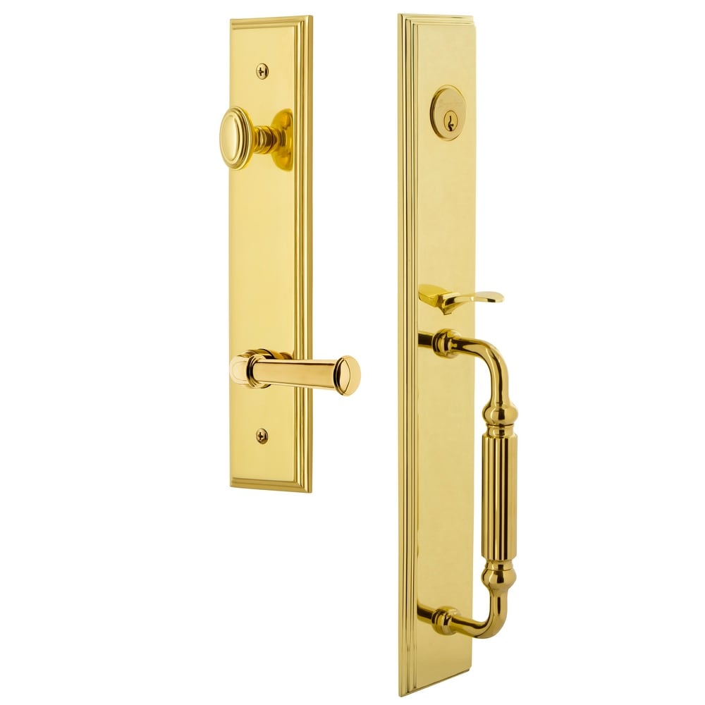 Grandeur Carfgrgeo_Eset_234_Rh Carre Solid Brass Rose Right Handed Keyed Entry S