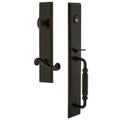 Grandeur Carfgrnew_Eset_234_Lh Carre Solid Brass Rose Left Handed Keyed Entry Si