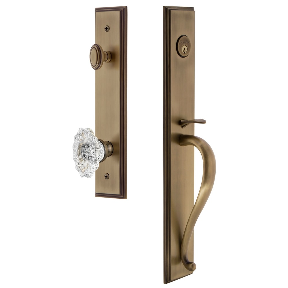Grandeur Carsgrbia_Eset_234 Carre Solid Brass Rose Keyed Entry Single Cylinder F