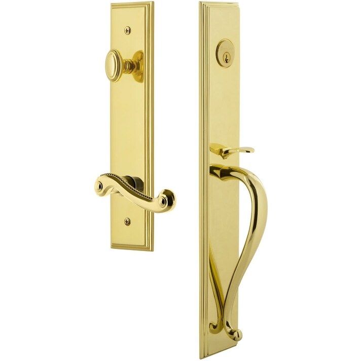 Grandeur Carsgrnew_Eset_234_Lh Carre Solid Brass Rose Left Handed Keyed Entry Si