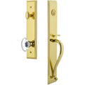 Grandeur Carsgrpro_Esetd_Na Carre Solid Brass Rose Dummy S Grip Handleset With Provence Crystal Knob