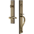Grandeur Carsgrprt_Eset_238_Lh Carre Solid Brass Rose Left Handed Keyed Entry Si