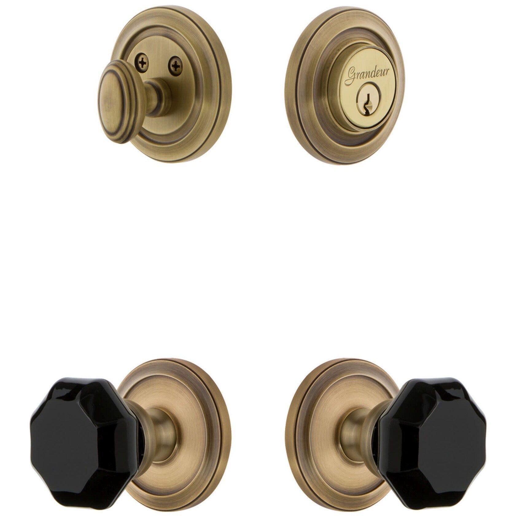 Grandeur Cirlyo_Sp_Eset_238 Circulaire Solid Brass Rose Single Cylinder Keyed En