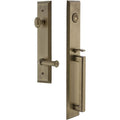 Grandeur Favdgrgeo_Esetd_Na_Rh Fifth Avenue Solid Brass Rose Right Handed Dummy D Grip Handleset With Georgetown Lever