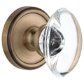 Grandeur Geopro_Sd_Na Georgetown Solid Brass Rose Single Dummy Knob With Provence Crystal Knob