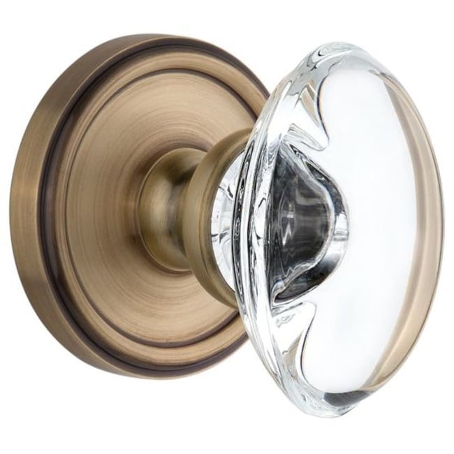 Grandeur Geopro_Sd_Na Georgetown Solid Brass Rose Single Dummy Knob With Provence Crystal Knob
