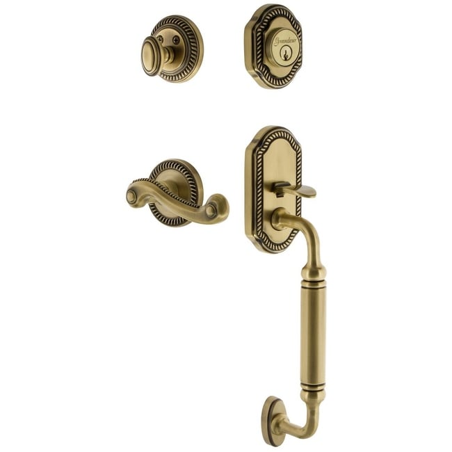 Grandeur Newnew_Eset_238_Cg_Rh Newport Solid Brass Rose Right Handed Keyed Entry