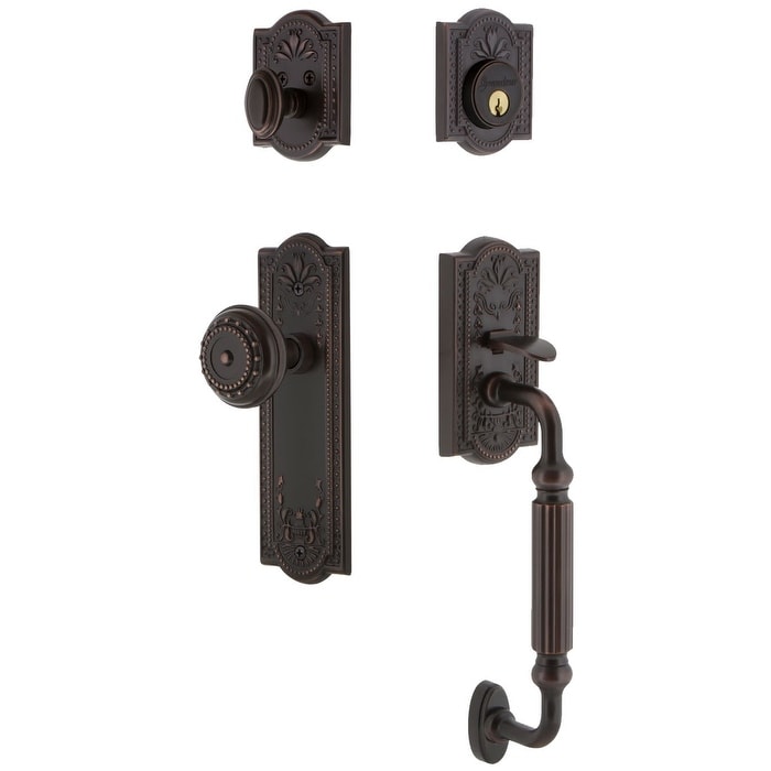 Grandeur Parpar_Eset_234_Fg Parthenon Solid Brass Rose Single Cylinder Keyed Ent