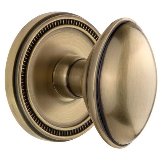 Grandeur Soledn_Sd_Na Soleil Solid Brass Single Dummy Door Knob With Eden Prairie Knob