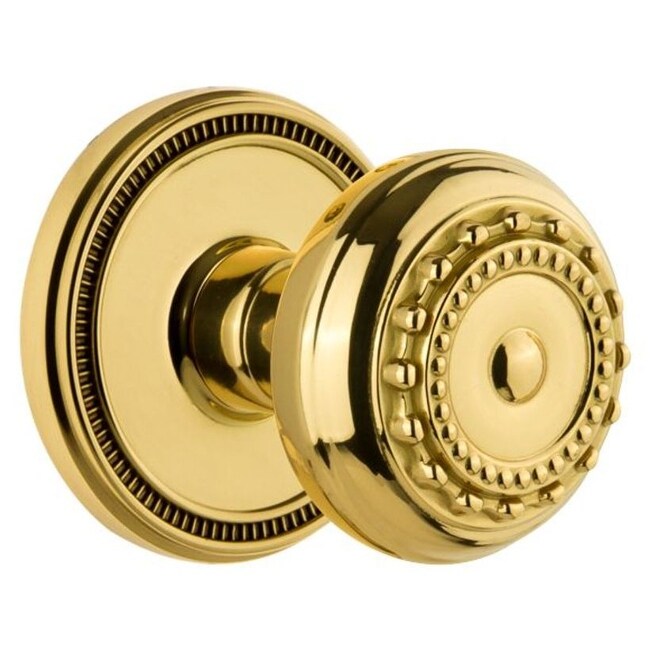 Grandeur Solpar_Sd_Na Soleil Solid Brass Single Dummy Door Knob With Parthenon Knob