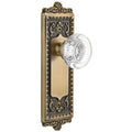 Grandeur Winbor_Sd_Na Windsor Solid Brass Rose Single Dummy Door Knob With Bordeaux Crystal Knob