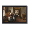 Grandmothers Feast 1873 Henri De Braekeleer Custom Framed Canvas