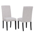Grandview Upholstered Linen Fabric Dining Chair Set Of 2