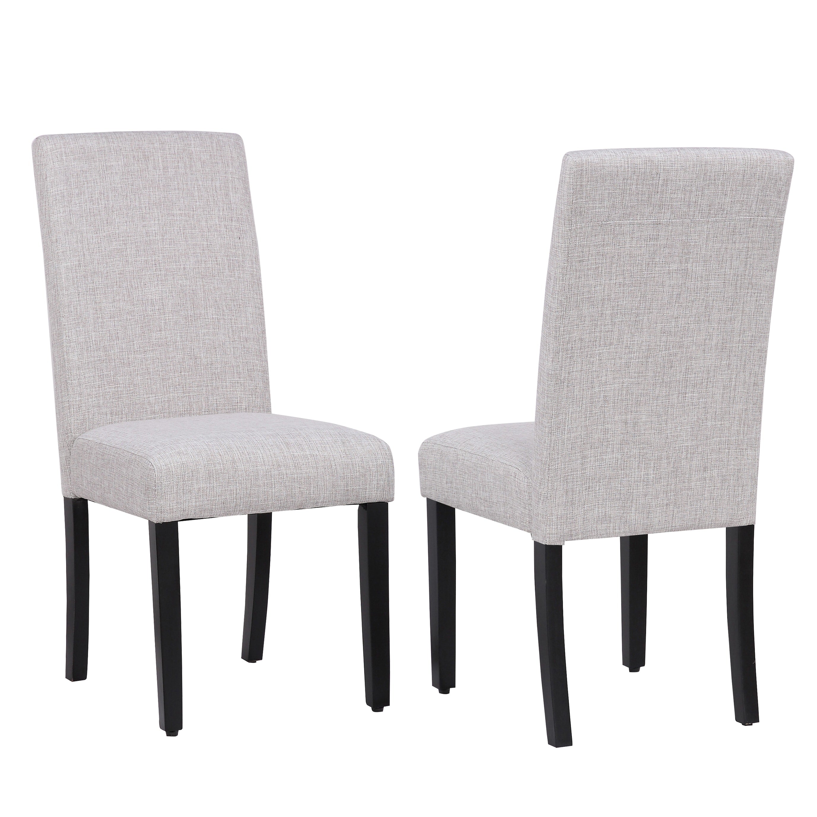 Grandview Upholstered Linen Fabric Dining Chair Set Of 2