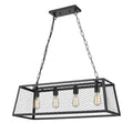 Grange 31 Inch Wide 4 Light Chandelier In Oil Rubbed Bronze 31In W X 2.7In D X 10In H