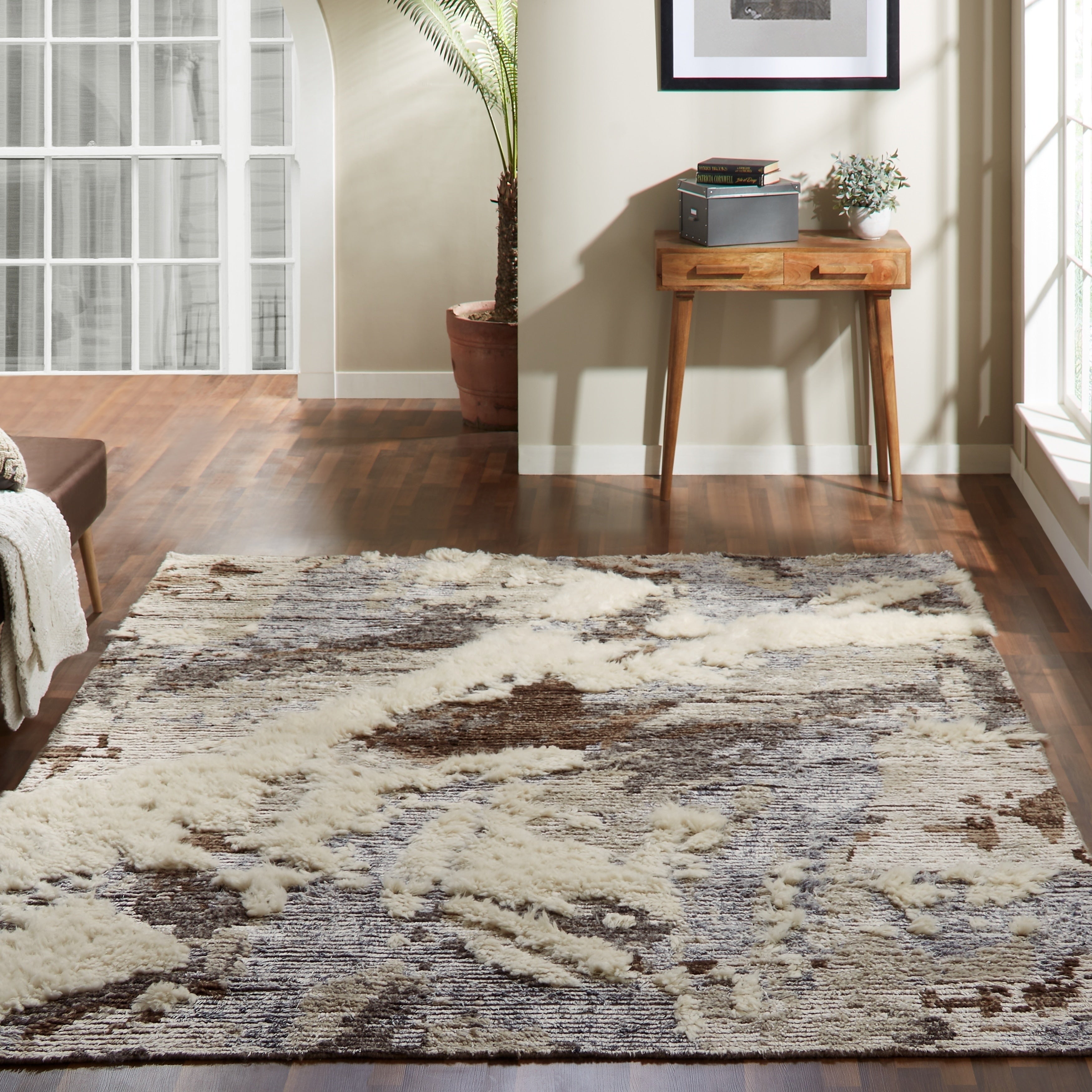 Granite Earth Shag Area Rug
