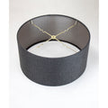 Granite Grey Burlap Hardback Drum Lampshade 16X16X8
