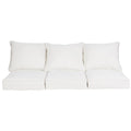 Granwell Sunbrella Canvas Indoor Outdoor Corded Pillow And Cushion 6 Pc Sofa Set
