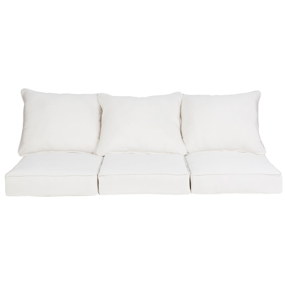 Granwell Sunbrella Canvas Indoor Outdoor Corded Pillow And Cushion 6 Pc Sofa Set