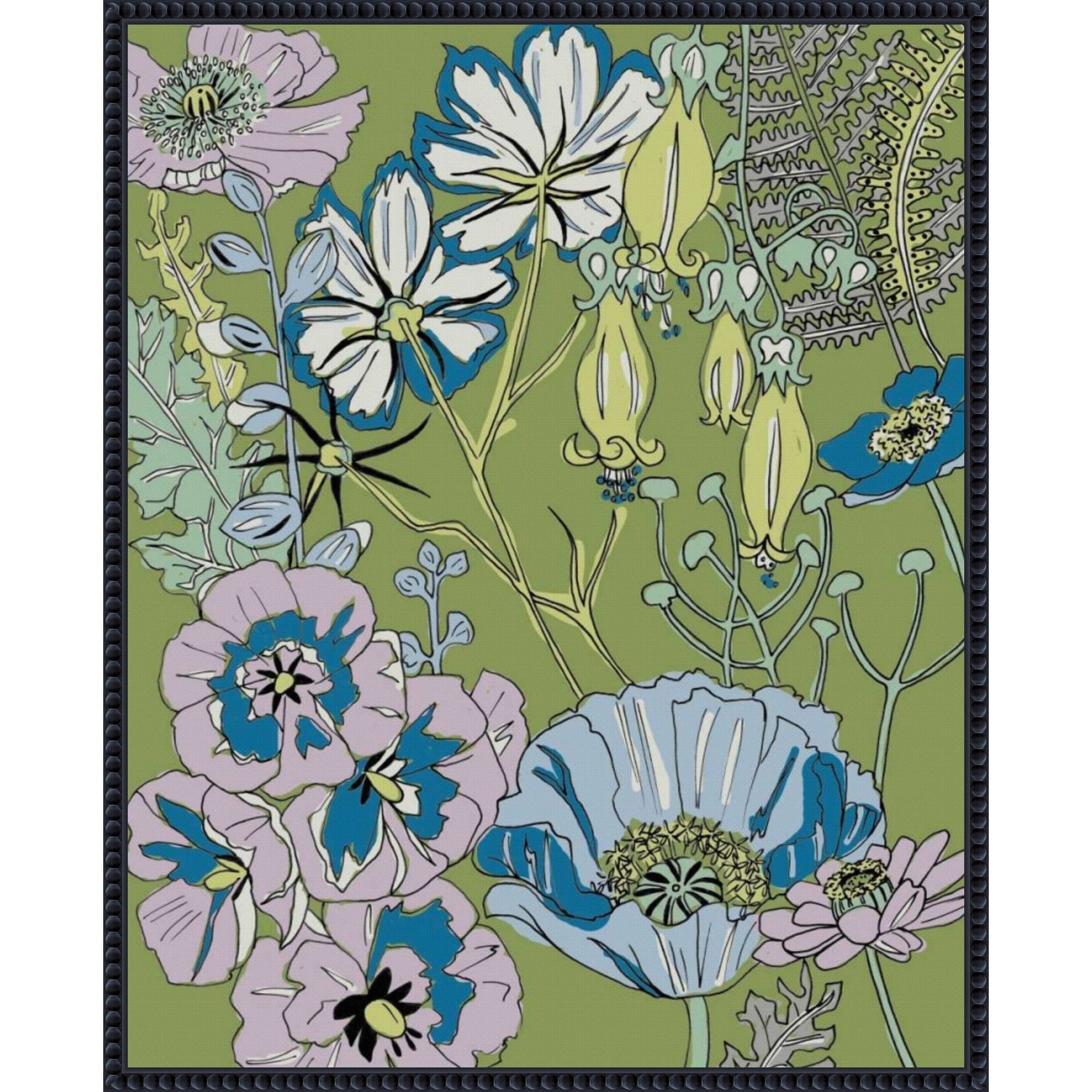 Graphic Garden No. 1 By Chariklia Zarris Framed Canvas Wall Art Print