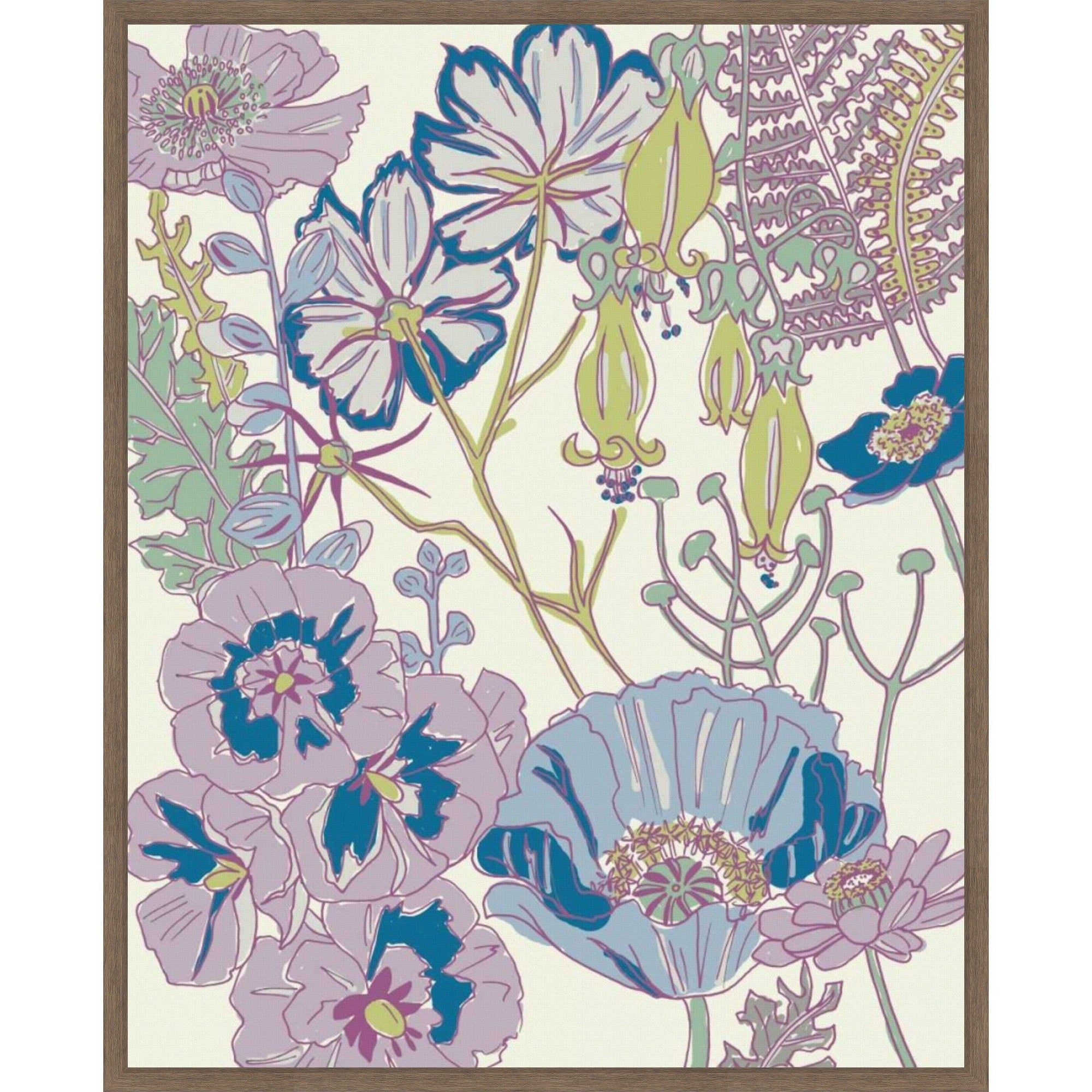 Graphic Garden No. 3 By Chariklia Zarris 23 X 28 In. Framed Canvas Wall Art Print