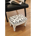 Gray Cheetah Footstool