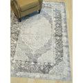 Gray Distressed Bohemian Moderno Medallion Rug 5 3 X 7 6