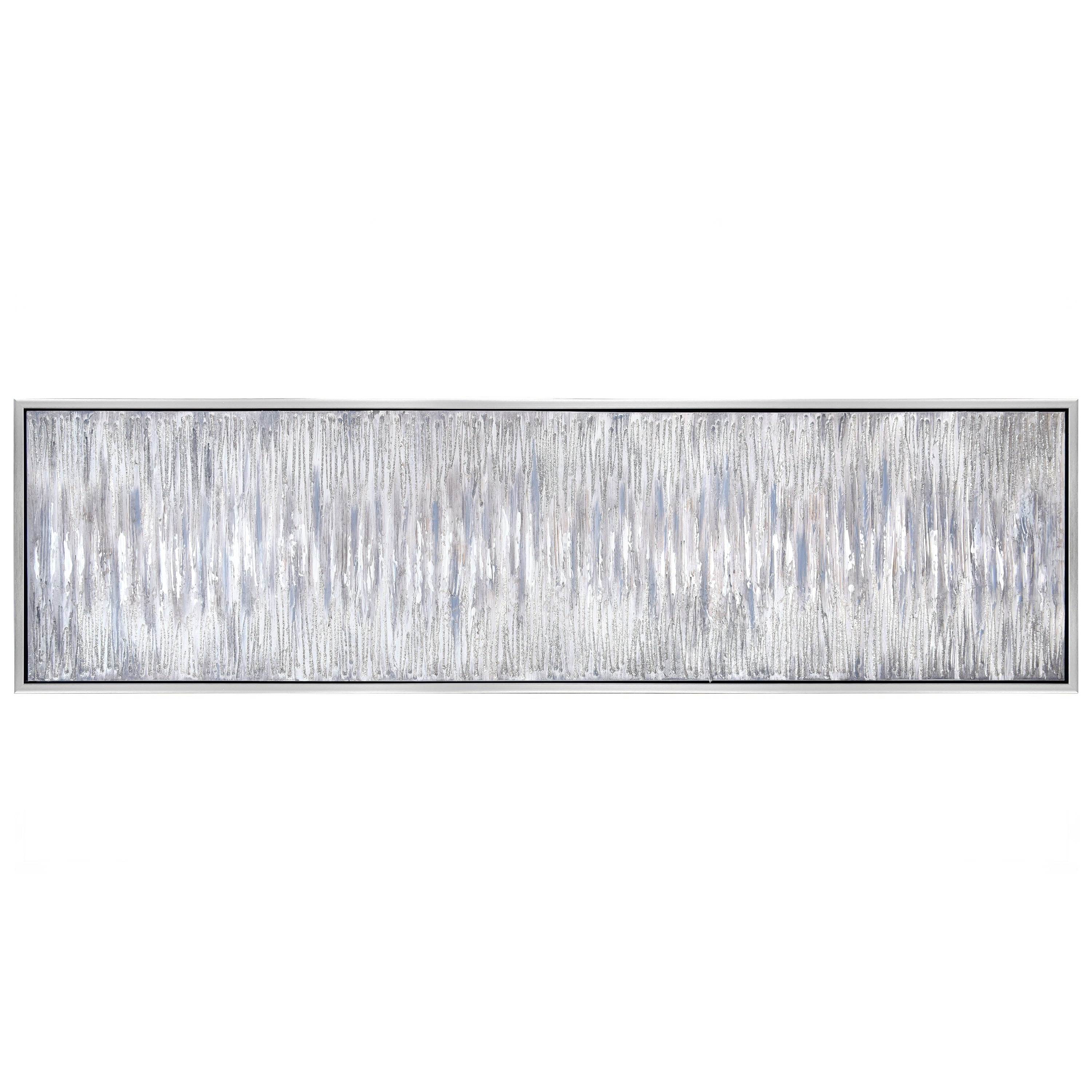 Gray Field Abstract Textured Metallic Hand Painted Wall Art By Martin Edwards