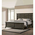 Gray Finish 1 Piece Solid Wood Bed Traditional