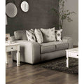 Gray Finish 1Pc Loveseat Wide Track Arms Solid Wood