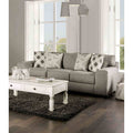 Gray Finish Sofa Solid Wood 1Pc Block Wooden Legs