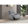 Gray Modern 1Pc Power Recliner Chair Pillow Top Arms