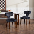 Gray Side Chair Vanity Chair Office Chair Upholstered Chair Leisure Chair Lounge Chair Coffee Chair With Wood Legs