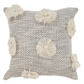 Lr Home Tassle Gray Natural Cotton Throw Pillow 18 Inch