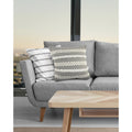 Gray Textured And Tufted Throw Pillow
