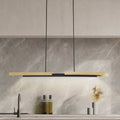 Grazia 60 Inch 2 Light Matte Black And Brushed Gold Led Linear Chandelier L 60 X W 4 X H 3.25 X M H 60