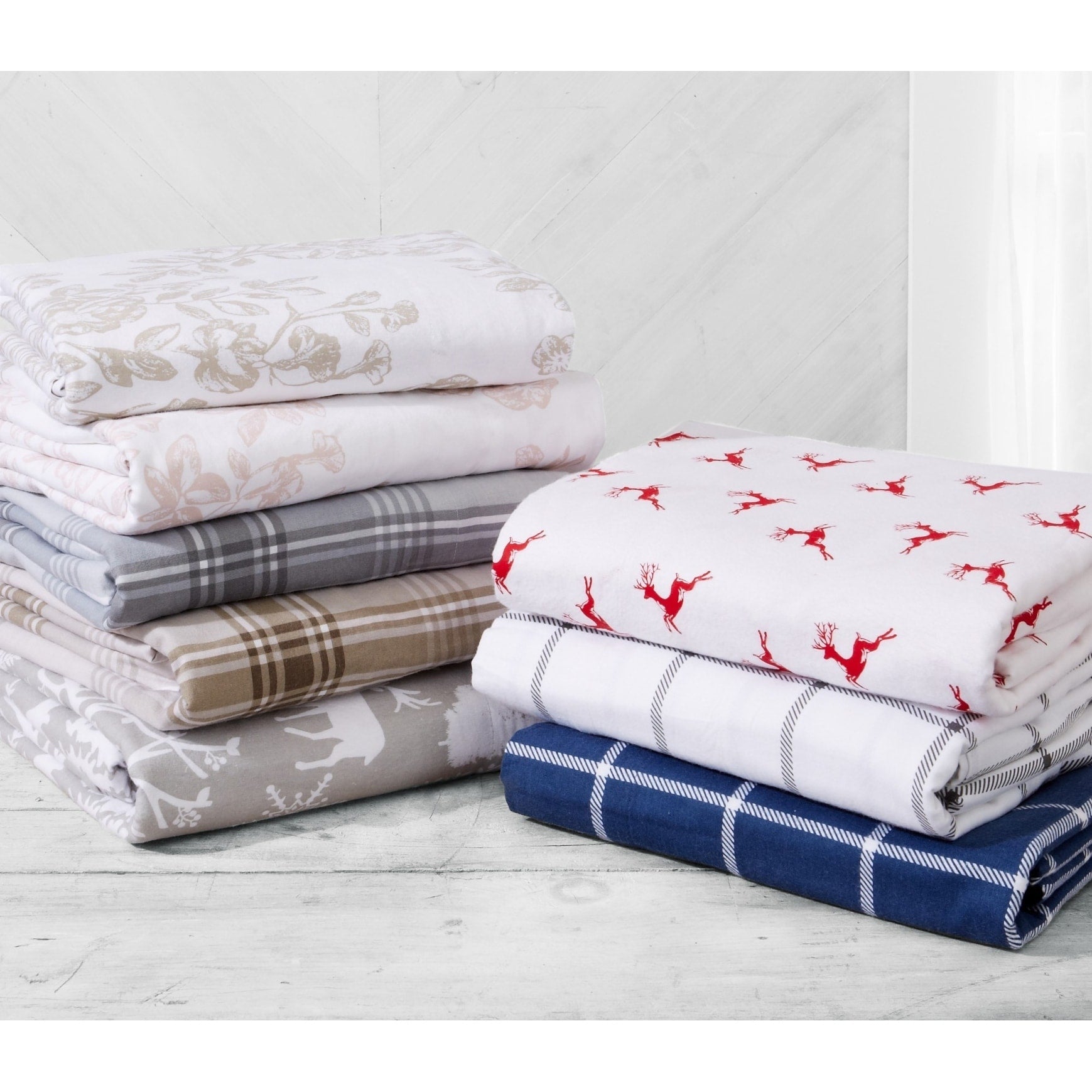 Great Bay Home Extra Soft 100 Turkish Cotton Flannel Printed Sheet Set